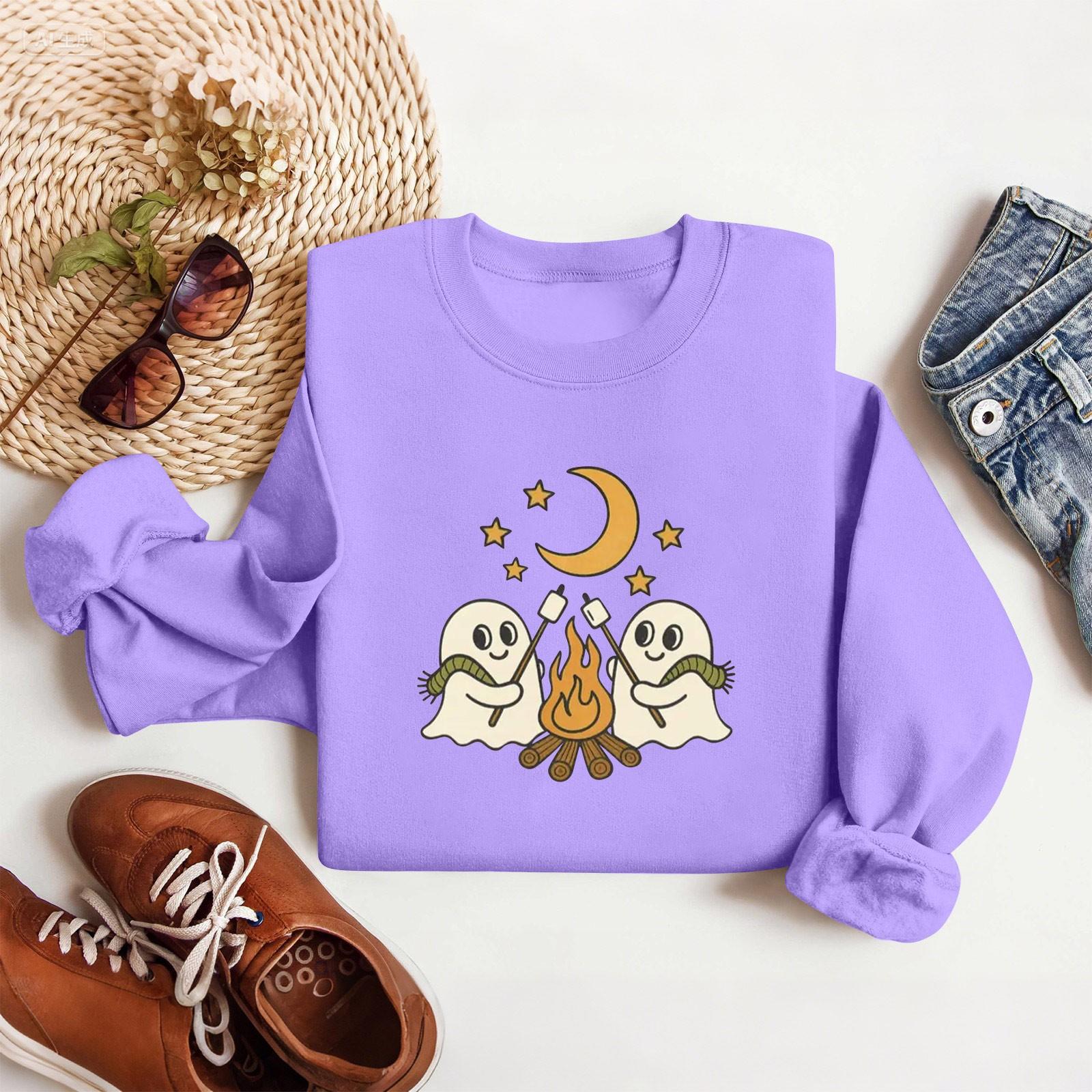 

Женские топы Женский свитшот с длинным рукавом Повседневный с круглым вырезом Свободного кроя Пуловер Флисовые топы M фиолетовый