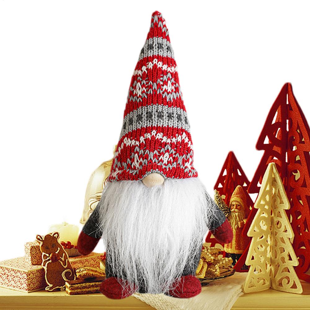 Holiday Gnomes Handmade Figurines Statue Doll Christmas Gnome Decoration For Garden Window Home Indoor Halloween Table Holiday
