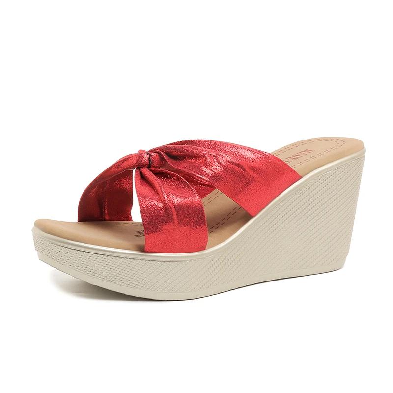 

Fashion Mid Heel Wedges Modern Slippers Summer Outside Women s Shoes on Sale 2025 Fashion Shallow Solid Novelty Fashion Slippers 35