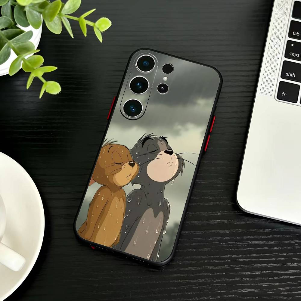 

U-Tom And J-Jerry Phone Case For Samsung S26,S25,S24,S23,S22,S21,S20,S30,Ultra,Plus,Fe,Note,5G Black Cover Samsung S30Ultra5G