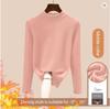 1pcs Women Autumn Winter Long-sleeved T-shirt Lady Thermal Underwear Thick Velvet Slim Fit Fashion New Style Round-neck Top
