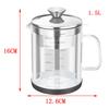 1/1.5L Glass Oil Filter Pot Soy Milk Yogurt Strainer Glass Container Food Strainer with Scale