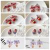 Cupcake Bow Studs Earrings Ice Cream Cake Earrings Studs Creative Strawberries Ear Clip  Ladies