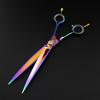 8.0 Inch Pk Color 4 Packs, High-End Pet Beauty Scissors, Straight Cut Fish Bone Teeth For Professional Beauticians