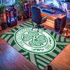 Celtic Football Club Teppich für Wohnzimmer Schlafzimmer Zuhause Sofadekoration, Rutschfeste Bodenmatte für Kinder zum Spielen
