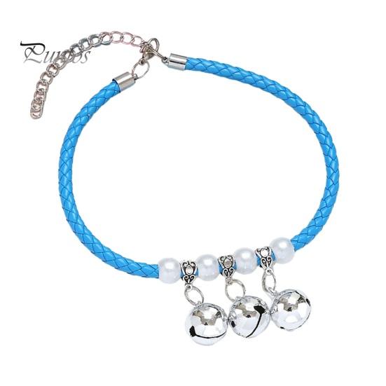 Pet Collar Exquisite Pet Neck Circle Adjustable Cats Dogs Necklace with Removable Bell Pendant Pet