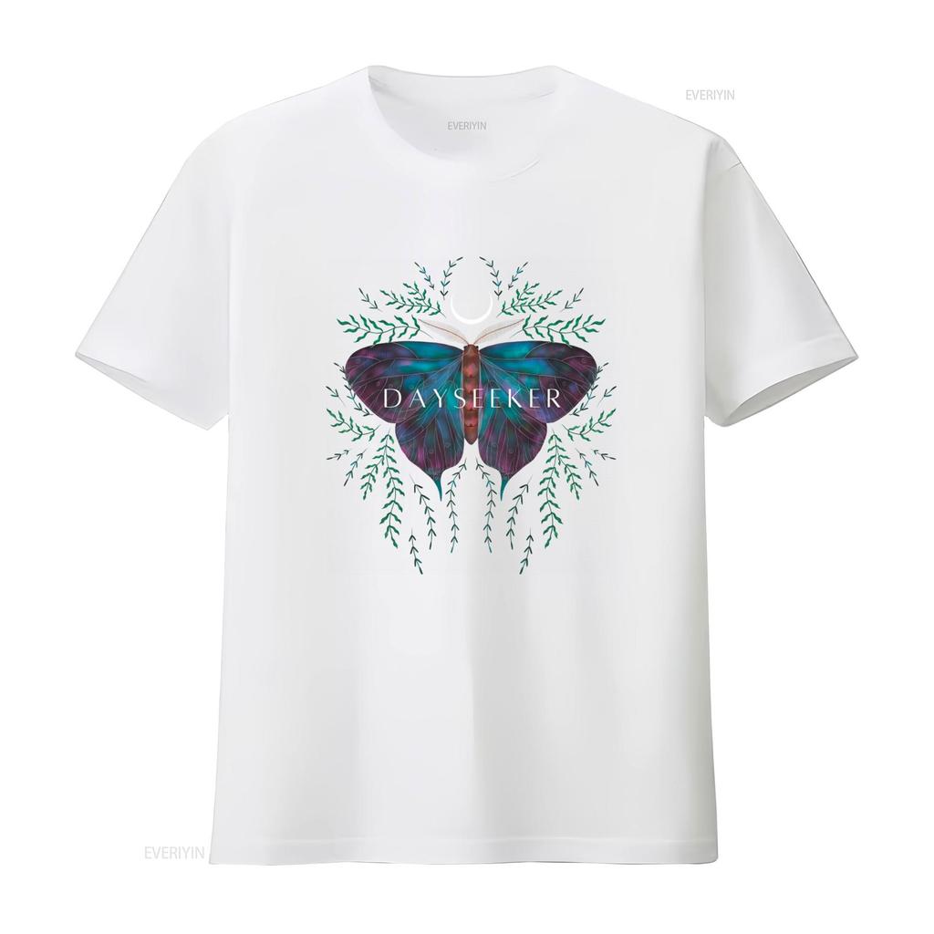 T-shirt Dayseeker Moon Moth Design Notturno Mistico con Accenti Floreali Perfetta per Amanti della Natura Appassionati di Fantasy