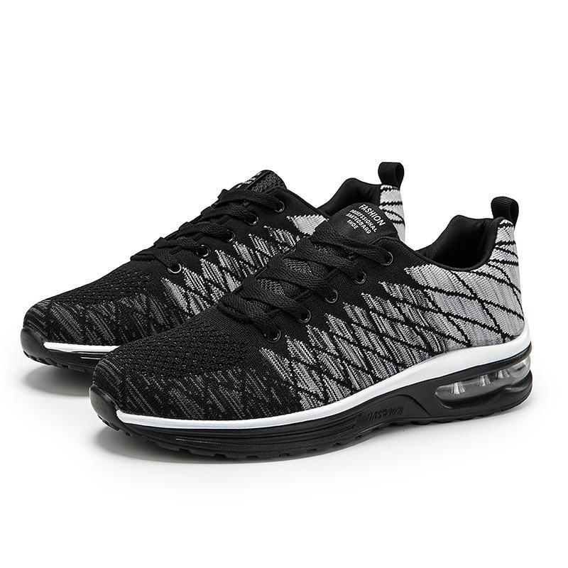 Unisex Size 46 Flyknit Mesh Running Shoes - Sports & Casual