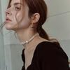 charmeeze [Handmade] Crochet silk yarn choker (Ivory)