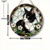 Vintage Black Cat Stained Glass Style Sign, Four Seasons Decoration, Novelty Home Decor, Perfect Durable for Bedroom, Store, Office, Kitchen