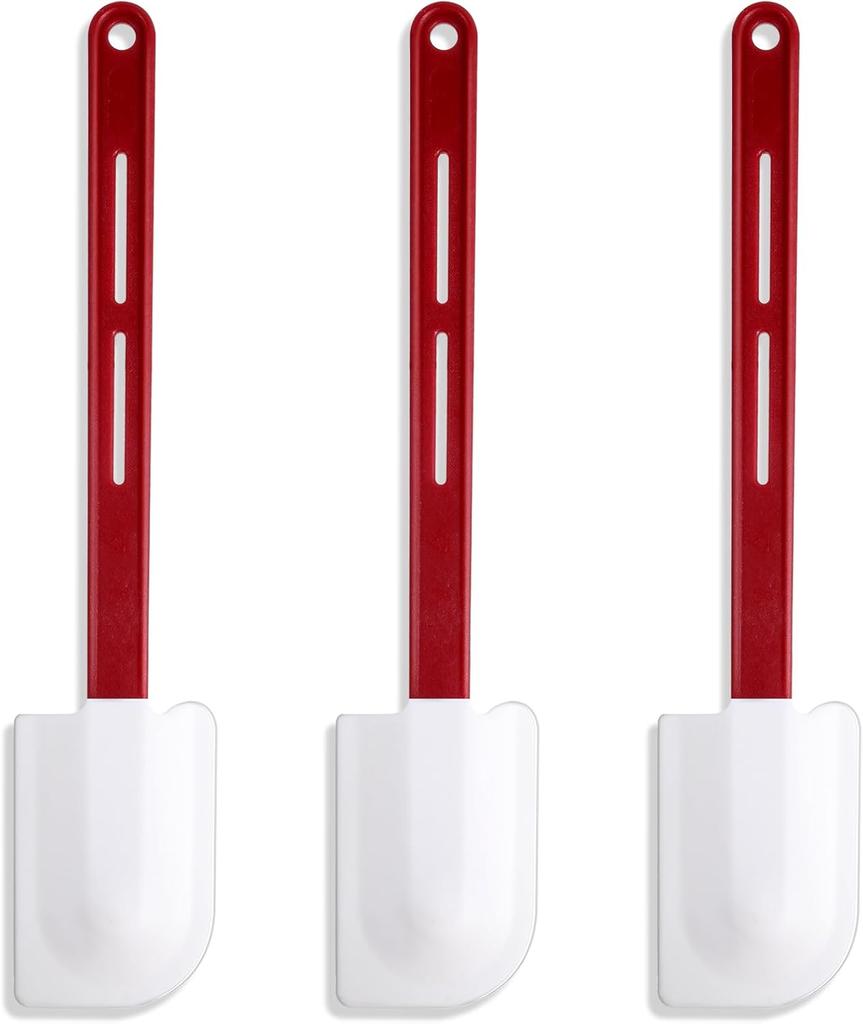 Silicone Spatulas Heat Resistant Rubber Commercial Silicone Scraper Spatula with Handle for Kitchen Baking Cooking 3 Pcs Set