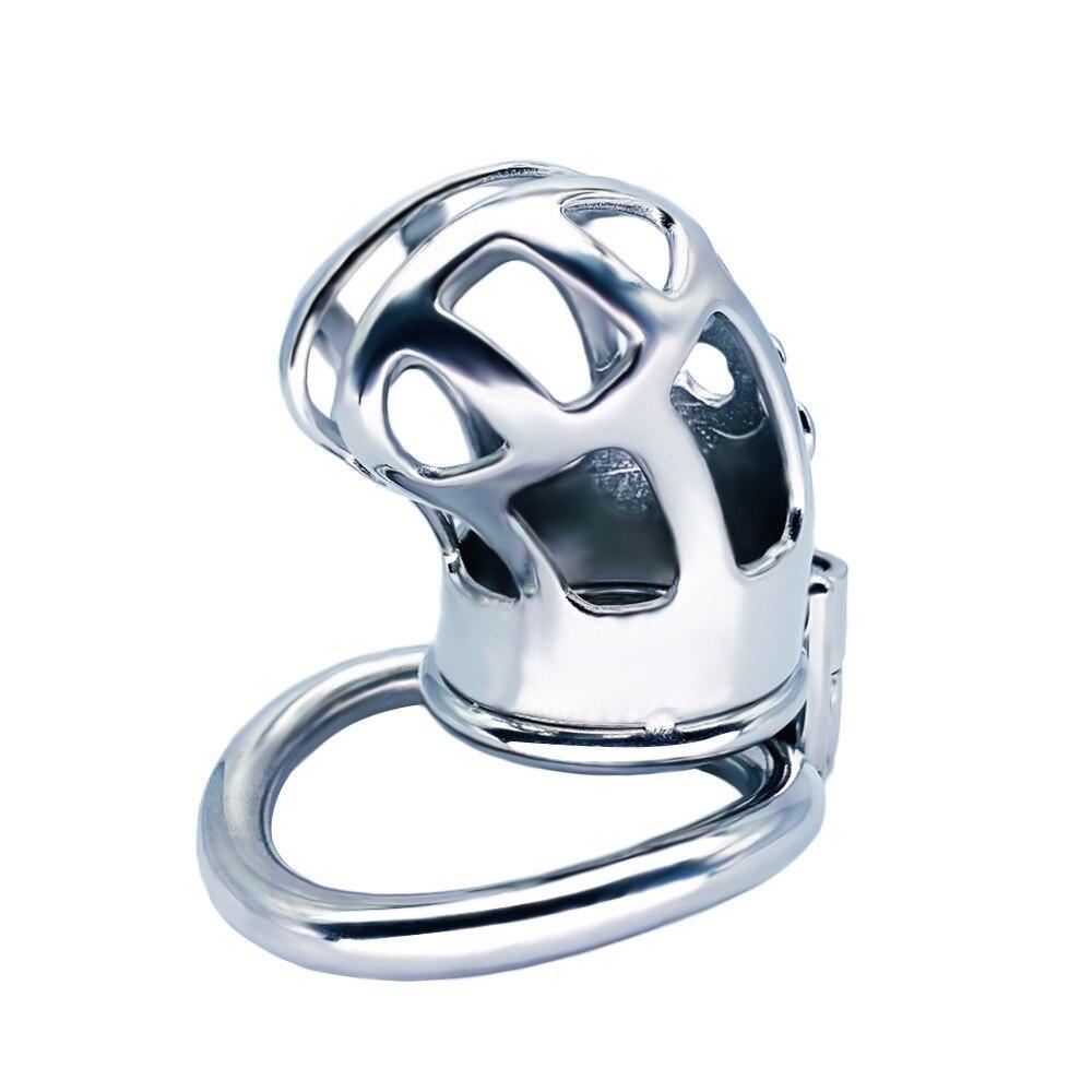 CB Lock for Men Stainless Steel Penis Cage Adult Sex Toy Cock Cage Cockring BDSM Slave Fetish Chastity Device Cuckold