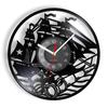 Anchor Ship Navy Compass Vinyl Record Wall Clock Retro Home Wall Decoration Navigation Ship Rudder Art Wall Clock Sailor Gift