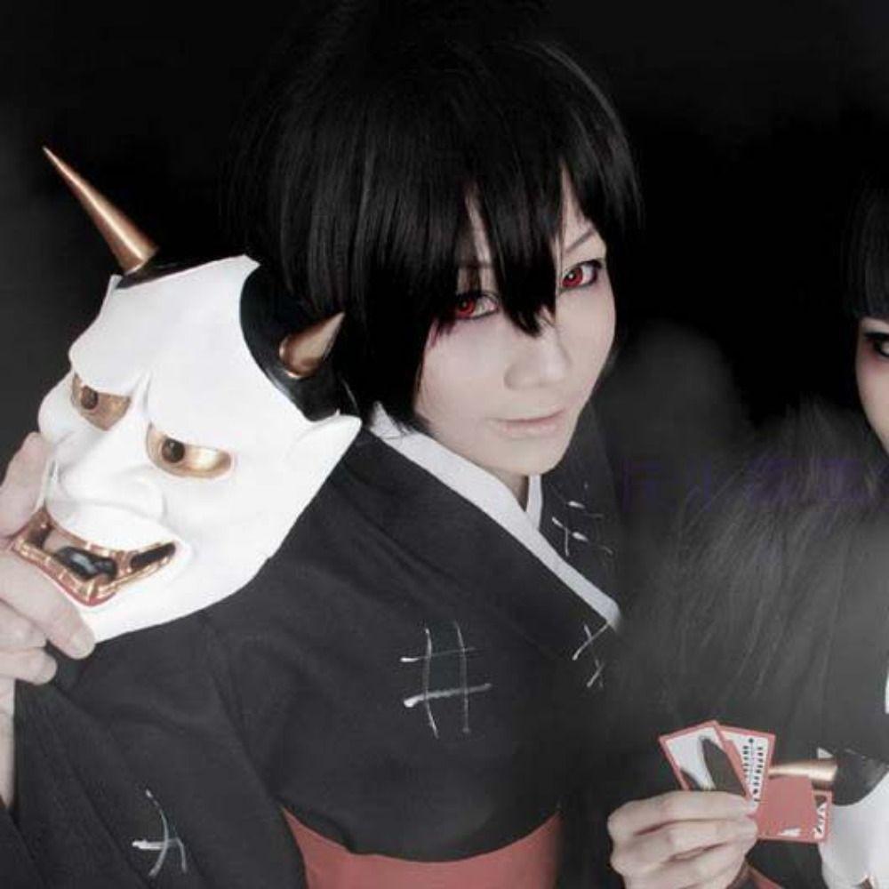 For Women Men Cosplay Accessory Ghost Hannya Mask Halloween Mask Makeup Props Mask Costume Prop