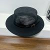 Quality French flat top straw hat new women's spring summer seaside beach vacation sunshade sunscreen top hat