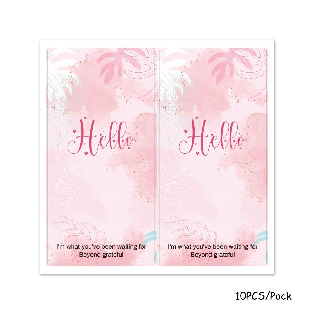 10-50Pcs  hello,i m What You ve Been Waiting for  Flower Sticker Seal Label for Thank You Gift Decor Wedding Decor Sticker