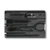 VICTORINOX Swiss Army Knife with Swiss Card Classic Translucent Black, Multi-Function Stationery, Scissors, and Ballpoint Pen, Swiss-Made 10-Function