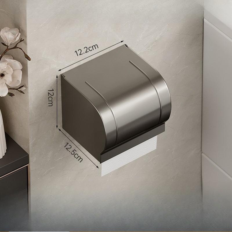 Gun Ash Toilet Tissue Box Shelf Toilet Waterproof Non-punching Toilet Paper Pumping Box Wall-mounted Toilet Carton