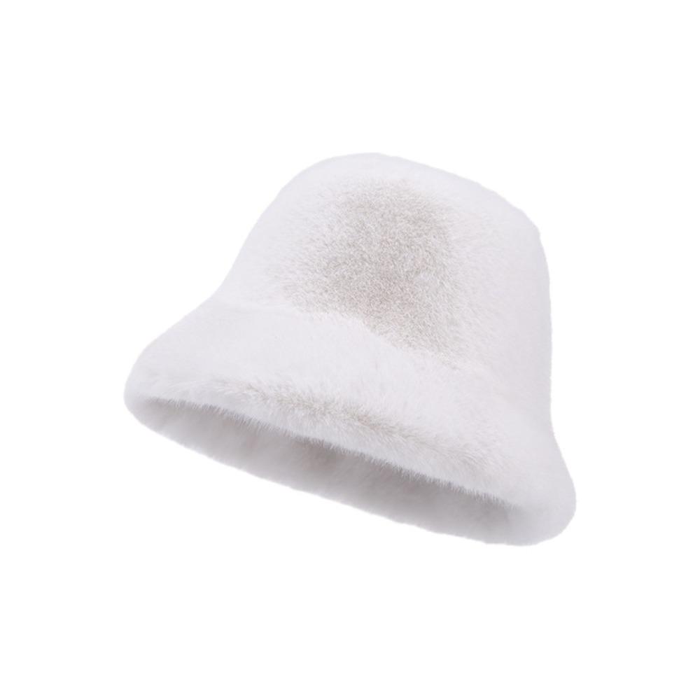 Faux Fur Plush Fisherman Hat Leopard Print Panama Hat Cozy Fluffy Fur Hat For Women Girls