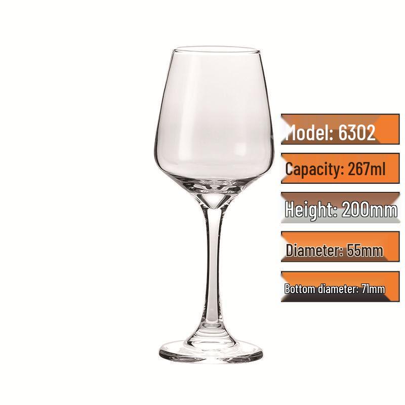 High-Footed Thick Glass Wine Goblets for Banquets