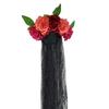Halloween Gothic Flower Garland With Black Veils Hairband Cosplay Wedding Headpiece Costume Headwear Accessory