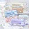 Rosyposy Prism Clear View Large Capacity Three Zipper Student Pencil Case