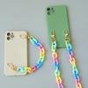 New Cute Phone Chain Accessory Detachable Parts Candy Crossbody Resin Luxury Neck Strap Phone Case Chains Acrylic Shoulder Lanyard Hanging Chain