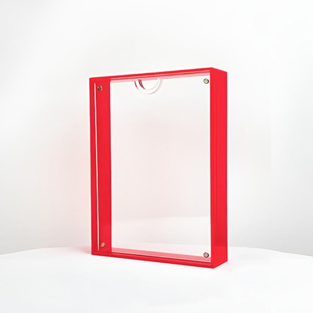 Magnetic Acrylic Photo Frame Translucent Photo Display Stand New Photo Frame Box Desk Display