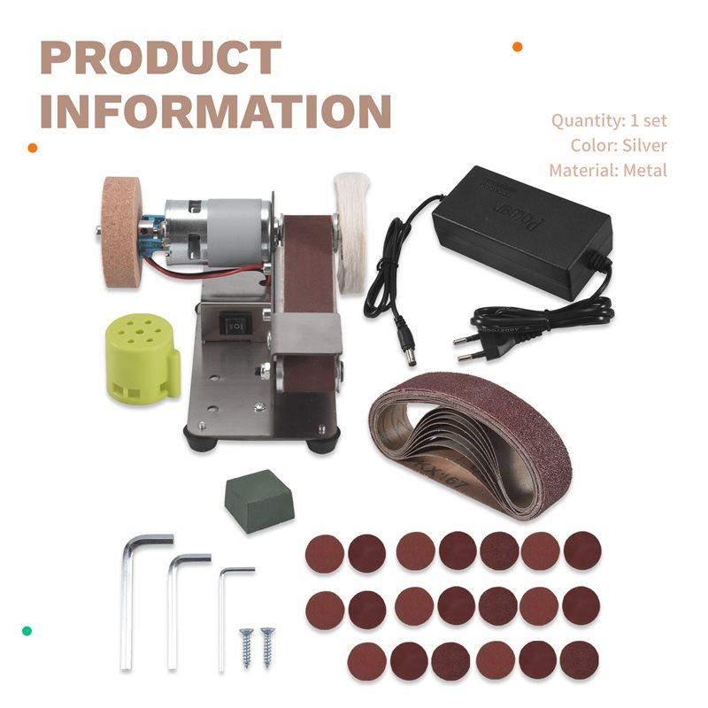 A60ZEU Plug,Belt Sander,Adjustable Speed Electric Knife Sharpener,15Degree Belt Grinder,Power Belt Sander For Woodworking Durabl