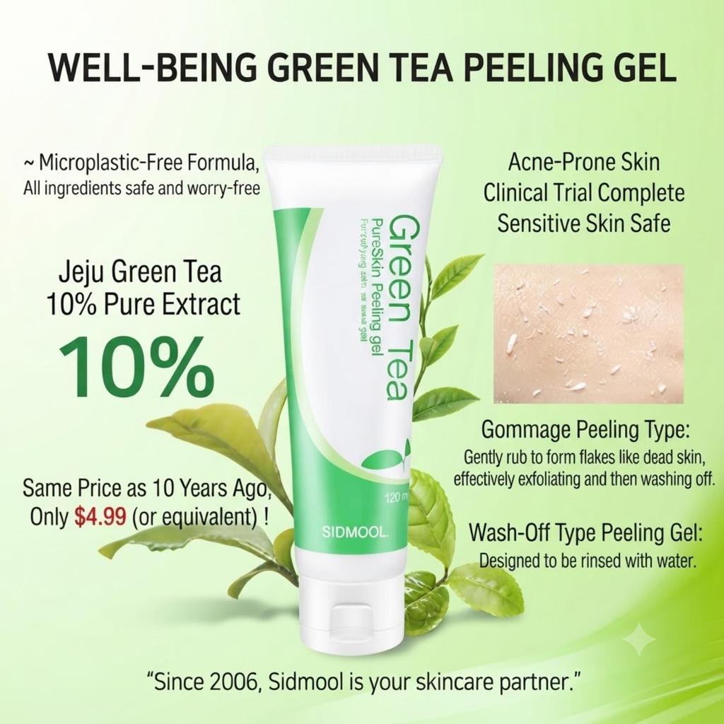 SIDMOOL Green Tea Peeling Gel 120ml