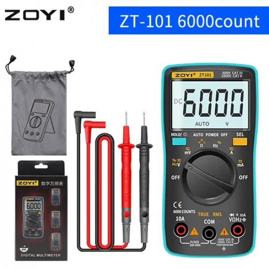 ZOYI Digital Multimeter ZT-98/100/101/102/102A Auto Ranging 6000 Counts AC/DC Ammeter Voltmeter Ohm Hz Ture RMS Tester Portable