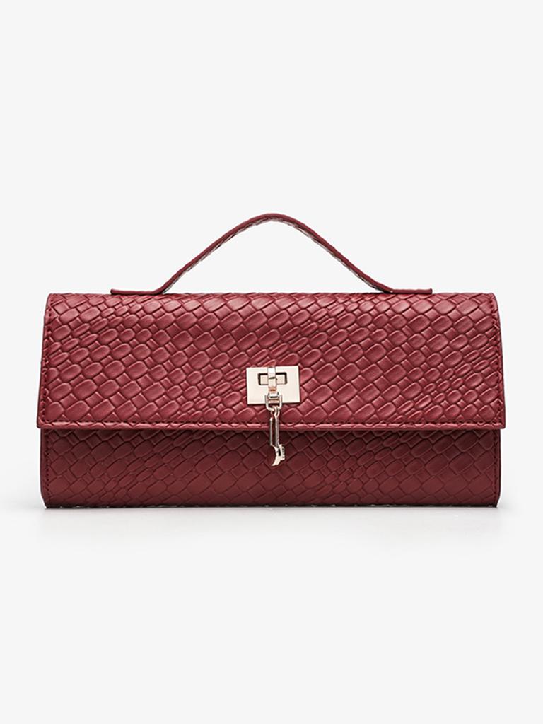 Fashionable Casual Bag Simple Soft Leather Woven Exquisite Bag Ladies' Clutch Bag