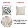 Christmas Throw Pillowcase Home Decoration Sofa Pillowcase Elk Snowman Print Pillowcase