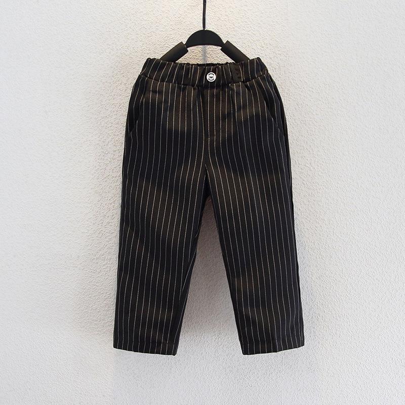 Kids' Black Dress Pants & Girls' Navy Straight-Leg Uniform Pants with Full Elastic Waist