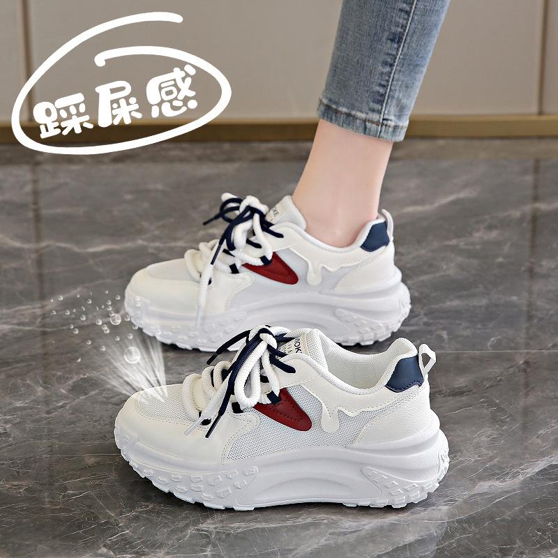 Women's casual 2026 summer new breathable running shoes with mesh and versatile dad shoes