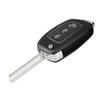 KEYYOU 10pcs For Hyundai Santa Fe Solaris Ix35 Ix45 Series 3 Buttons Flip Remote Key Shell Car Case Auto Folding Key Blanks Fob