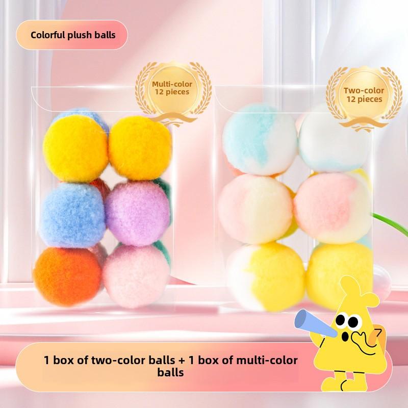 New Cat Toy Silent Ball Self-hi To Relieve Boredom Cat Cat Toy Plush Elastic Ball Bite-resistant Cat Teaser Stick Cat Supplies