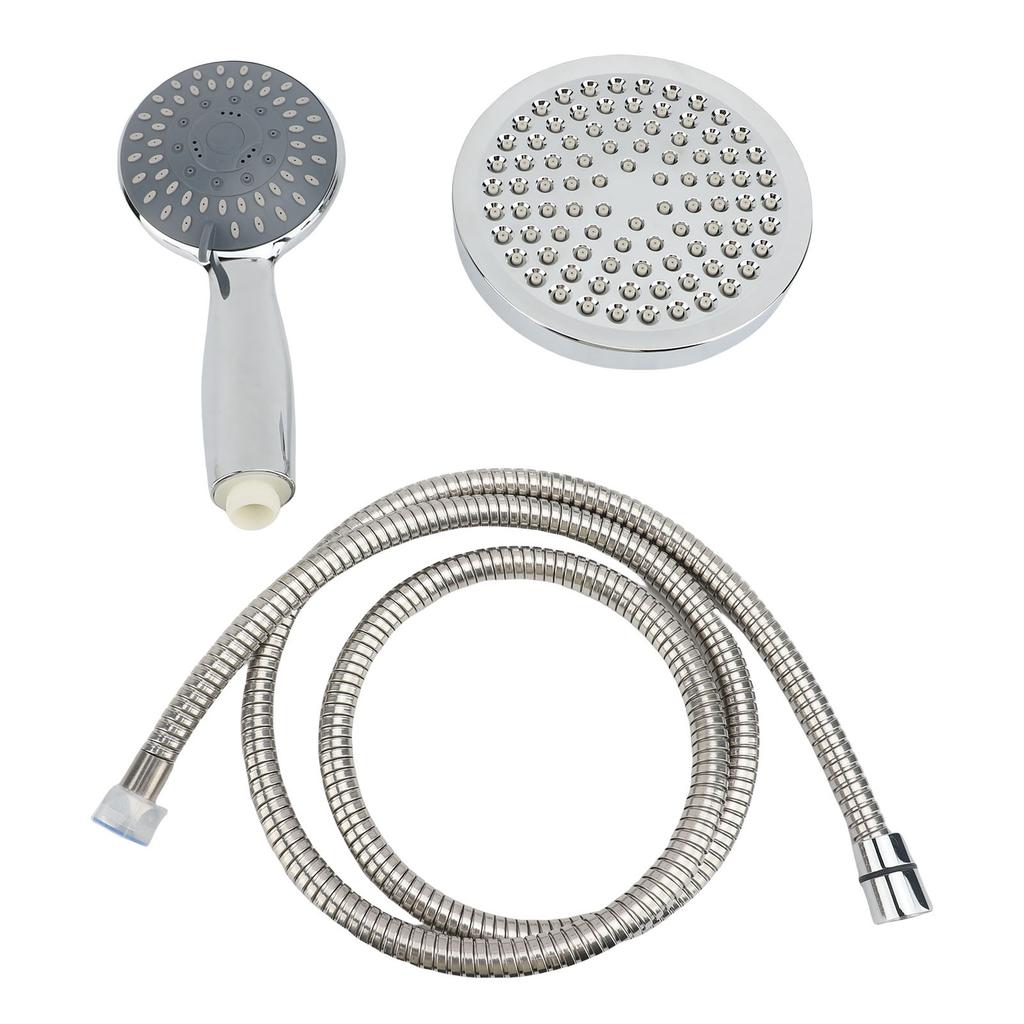 Shower System 6inch To 8inch Stainless Steel ABS 3 Functions High Pressure Rain Showerhead Handheld Spray Set with 4