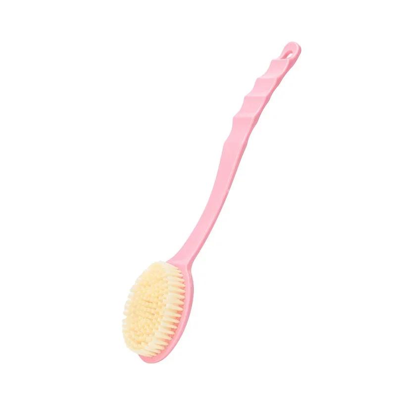1pc Long Handle Bath Brush Soft Hair Silicon Shower Bathroom Shower Foot Washing Brush Rubbing Mud Brush Bathroom Accessories