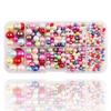 Hand Press Beads Pearl Rivet Set with Beads Screw Heads Multi-color DIY Jewelry Making Kit Loose Beads Circular/Irregular Shape