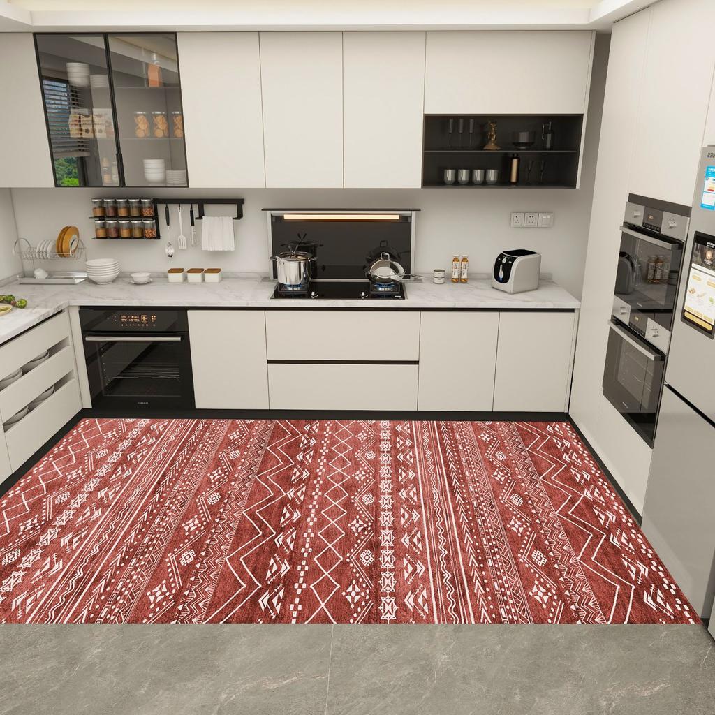 Flower and Grass Pattern Carpets Entrance Mats Dirt Resistant and Easy To Maintain Foot Mats for Living Rooms