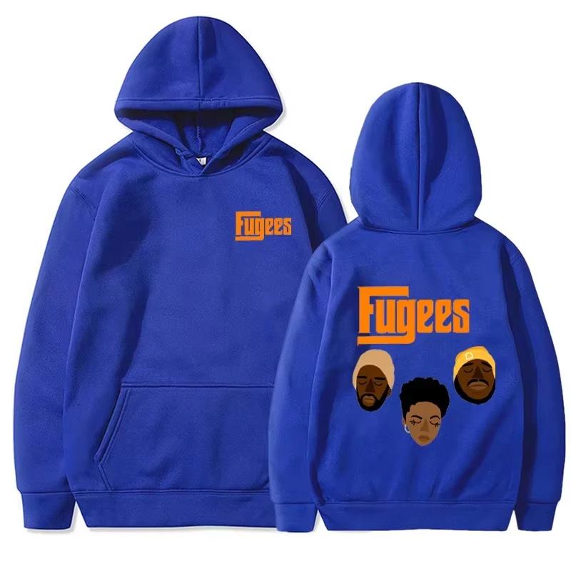 Autumn Winter Fugees Hoodie Men's Fashion Rap Pattern Printed Sportswear Women's Casual Hip Hop Street Wear Warm Hoodie
