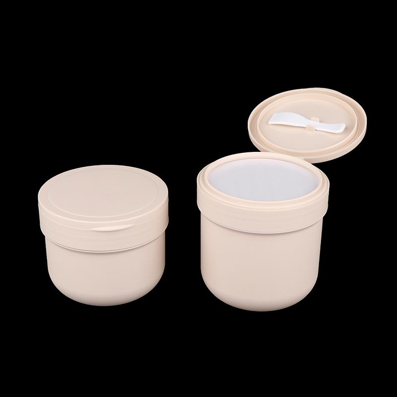 Frosted Face Cream Bottle Lotion Jar Cosmetic Empty Container Hair Mask Bottle Body Cream Refillable Split Bottle With Spoon