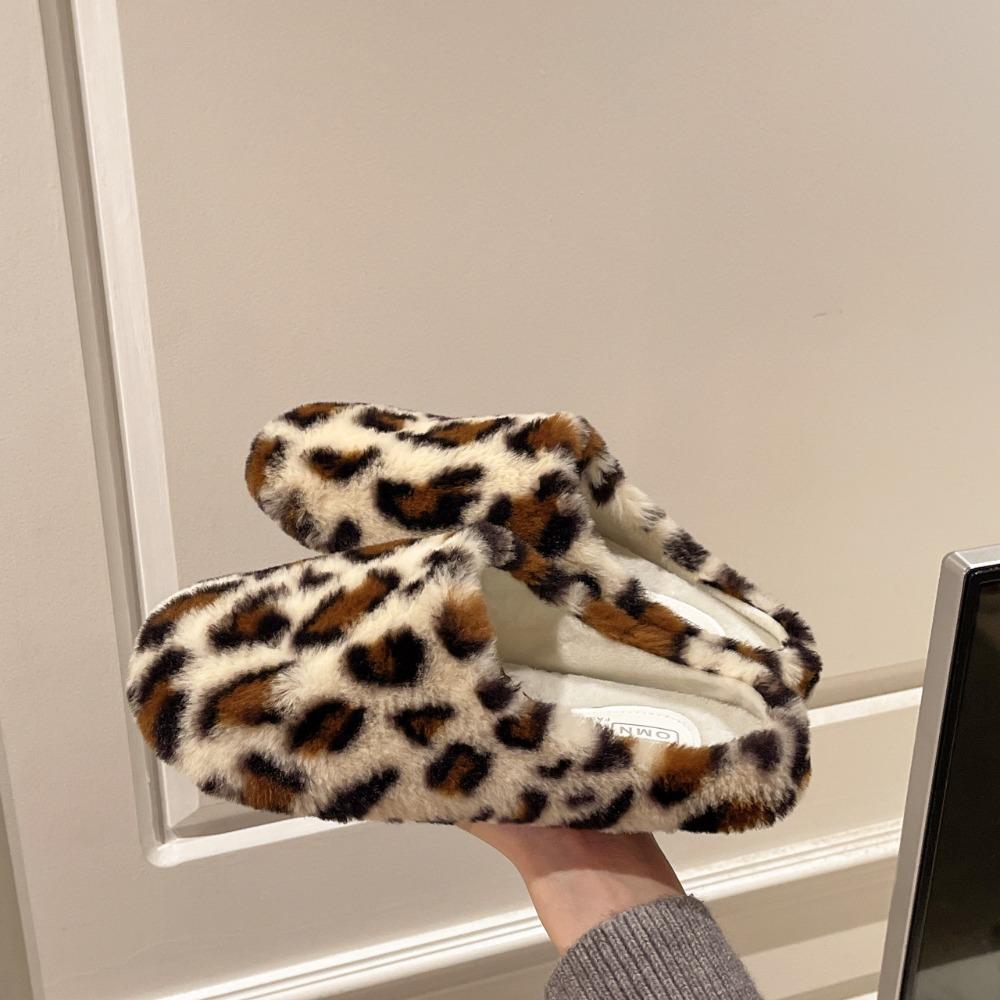 

Mao Mao Shoes Женская верхняя одежда 2026 Зима Новые Мягкая подошва Круглый носок с юбкой 1 Вязаные тапочки-слипоны Женские 35