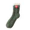 Christmas gift Comfortable Women Santa Claus High socks Cute Coral fleece Stocking Winter Warm