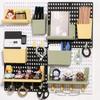 Pegboard Wall Organizer Combination Kit, Wall Organizer, Wall Mounted Peg Board Display Panels for Home and Office