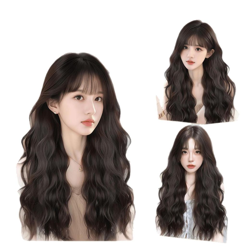 Upgraded Large Scalp Wig: Natural, Traceless Water Wave, Free Parting, No Hairnet Needed