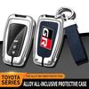 Auto TPU Zinc Alloy Key Case Bag Car Key Chain Metal Key Shell For Toyota GR Auris C-HR Camry Prius 86 Supra Yaris RAV4 Corolla 