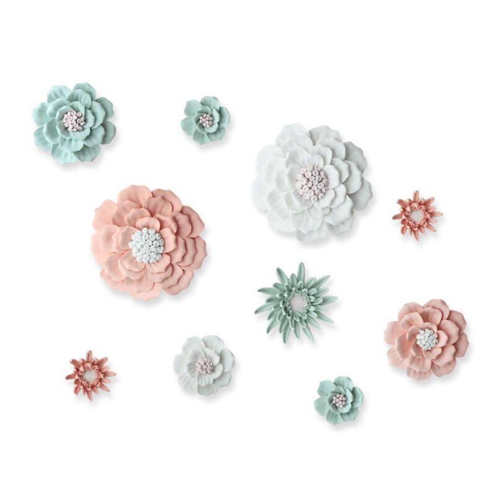 Ceramic Flower Wall Decoration Wall Decoration Creative Living Room Bedroom Wall TV Background Three-dimensional Decoration
