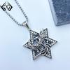 Xiwier Gothic Hexagram Zirconia Star Pendant Necklace